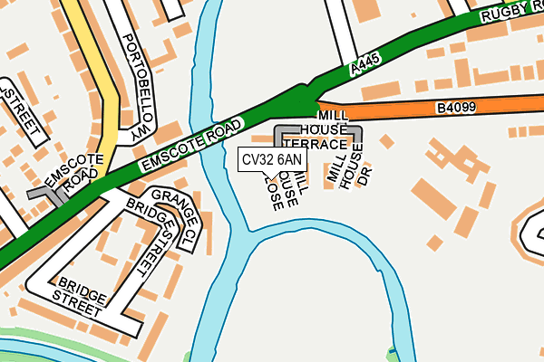 CV32 6AN map - OS OpenMap – Local (Ordnance Survey)