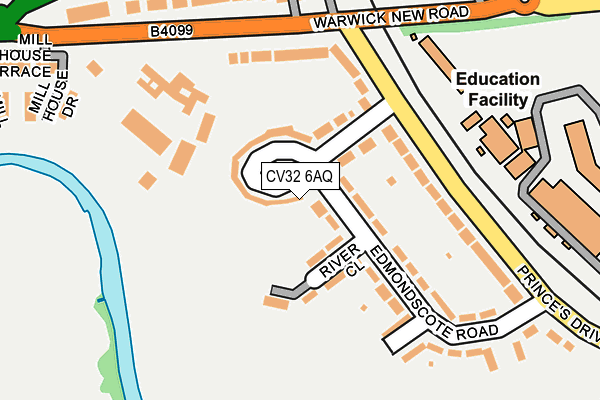CV32 6AQ map - OS OpenMap – Local (Ordnance Survey)