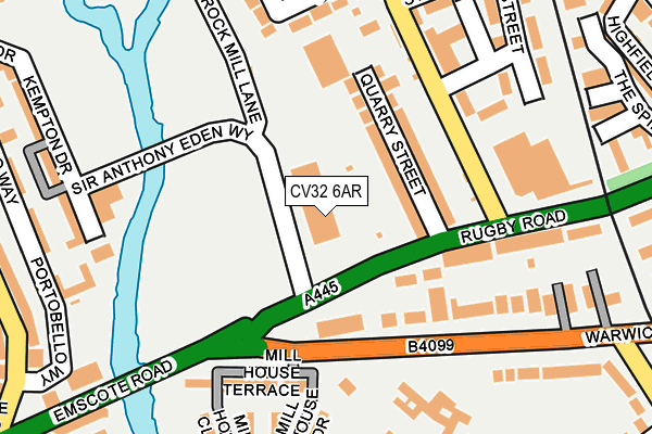CV32 6AR map - OS OpenMap – Local (Ordnance Survey)