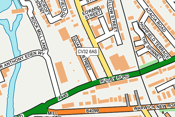 CV32 6AS map - OS OpenMap – Local (Ordnance Survey)