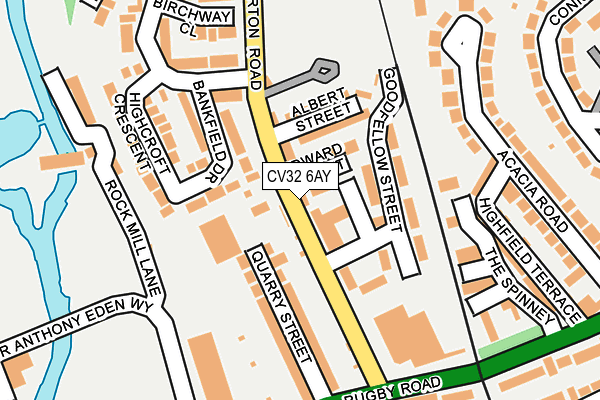 CV32 6AY map - OS OpenMap – Local (Ordnance Survey)