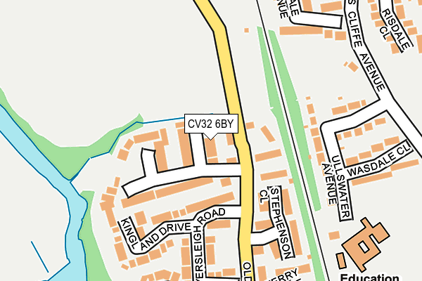 CV32 6BY map - OS OpenMap – Local (Ordnance Survey)