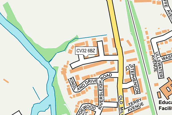 CV32 6BZ map - OS OpenMap – Local (Ordnance Survey)