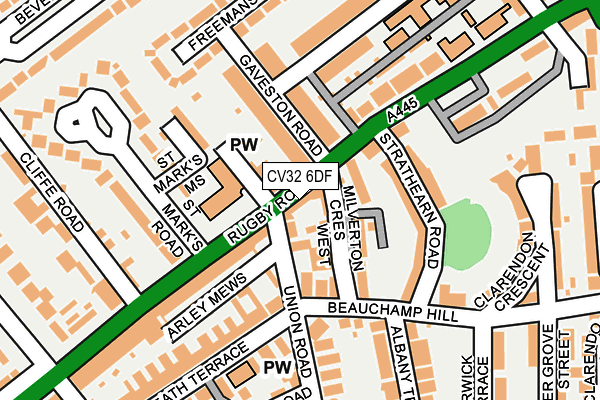 CV32 6DF map - OS OpenMap – Local (Ordnance Survey)