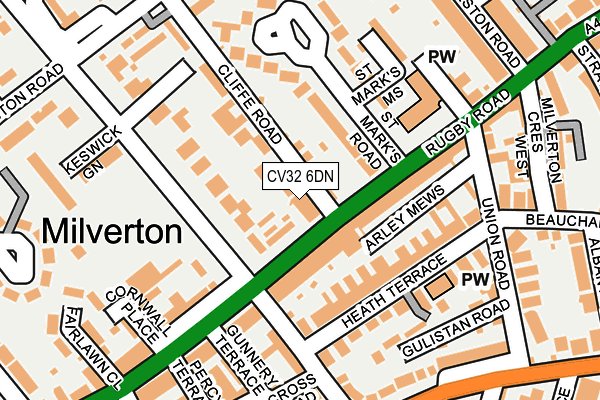 CV32 6DN map - OS OpenMap – Local (Ordnance Survey)