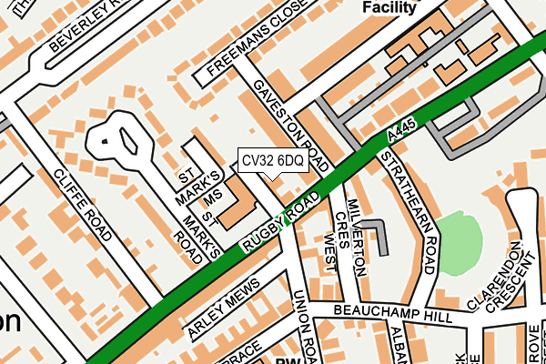 CV32 6DQ map - OS OpenMap – Local (Ordnance Survey)