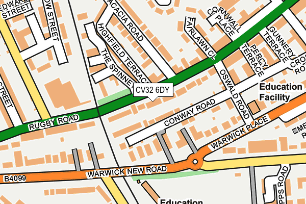 CV32 6DY map - OS OpenMap – Local (Ordnance Survey)