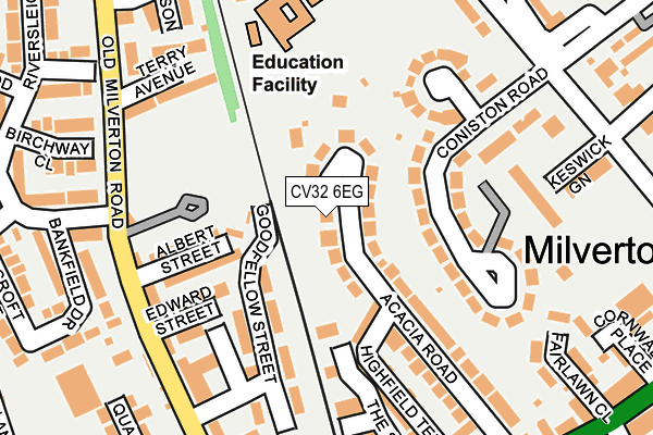 CV32 6EG map - OS OpenMap – Local (Ordnance Survey)