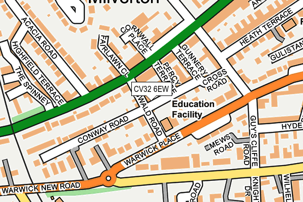 CV32 6EW map - OS OpenMap – Local (Ordnance Survey)