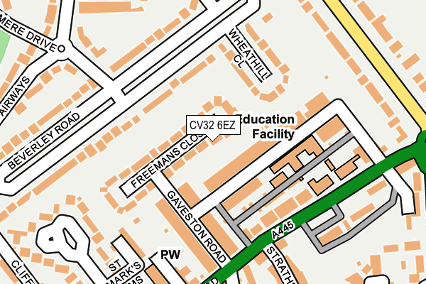 CV32 6EZ map - OS OpenMap – Local (Ordnance Survey)
