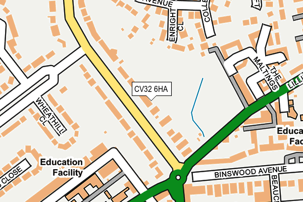 CV32 6HA map - OS OpenMap – Local (Ordnance Survey)
