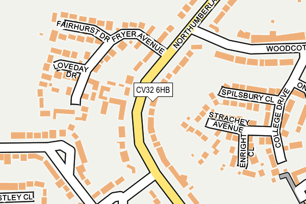 CV32 6HB map - OS OpenMap – Local (Ordnance Survey)
