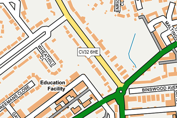 CV32 6HE map - OS OpenMap – Local (Ordnance Survey)