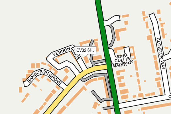 CV32 6HJ map - OS OpenMap – Local (Ordnance Survey)