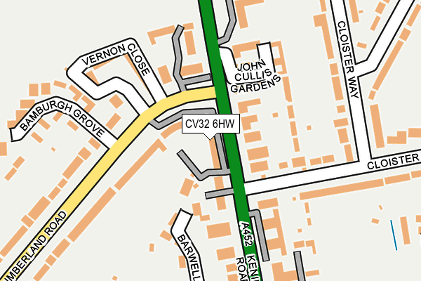 CV32 6HW map - OS OpenMap – Local (Ordnance Survey)