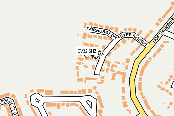 CV32 6HZ map - OS OpenMap – Local (Ordnance Survey)