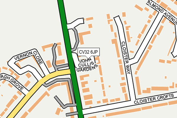 CV32 6JP map - OS OpenMap – Local (Ordnance Survey)