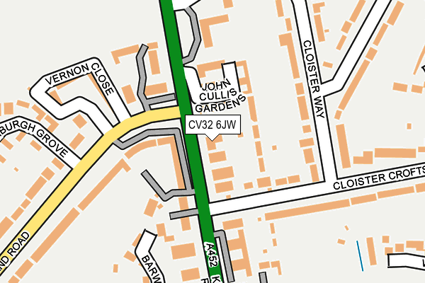 CV32 6JW map - OS OpenMap – Local (Ordnance Survey)
