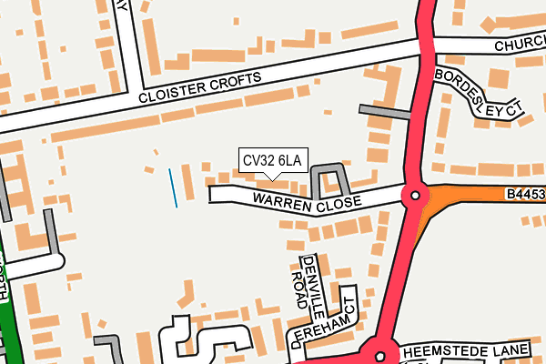 CV32 6LA map - OS OpenMap – Local (Ordnance Survey)