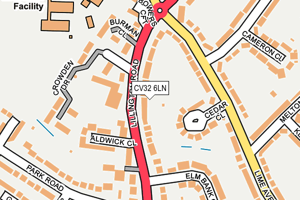 CV32 6LN map - OS OpenMap – Local (Ordnance Survey)