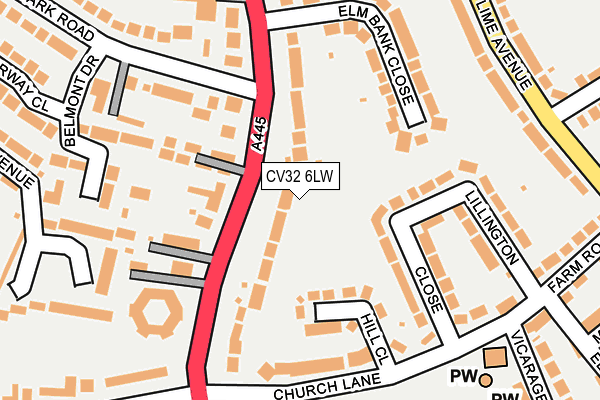 CV32 6LW map - OS OpenMap – Local (Ordnance Survey)
