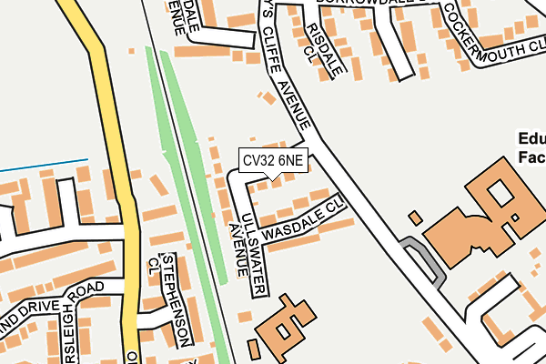 CV32 6NE map - OS OpenMap – Local (Ordnance Survey)