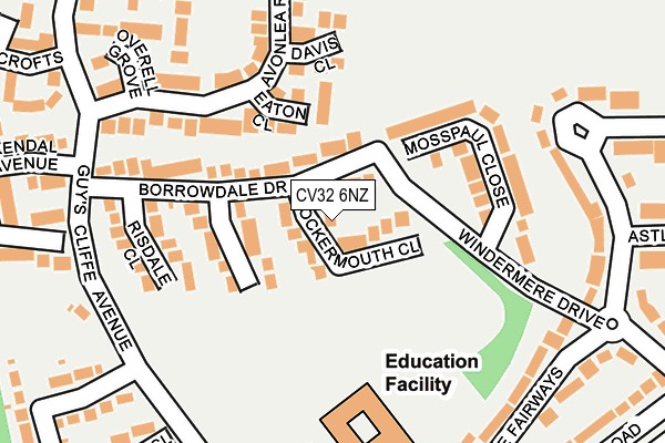 CV32 6NZ map - OS OpenMap – Local (Ordnance Survey)