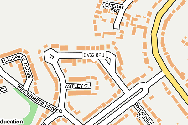 CV32 6PU map - OS OpenMap – Local (Ordnance Survey)