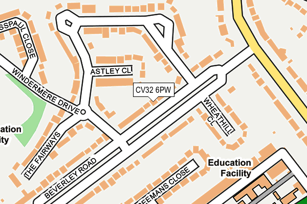 CV32 6PW map - OS OpenMap – Local (Ordnance Survey)