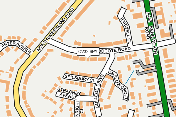 CV32 6PY map - OS OpenMap – Local (Ordnance Survey)