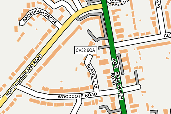 CV32 6QA map - OS OpenMap – Local (Ordnance Survey)