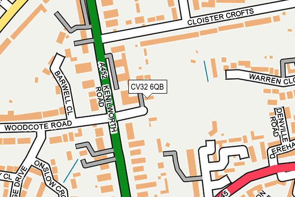 CV32 6QB map - OS OpenMap – Local (Ordnance Survey)