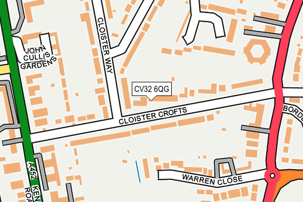 CV32 6QG map - OS OpenMap – Local (Ordnance Survey)