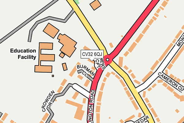 CV32 6QJ map - OS OpenMap – Local (Ordnance Survey)