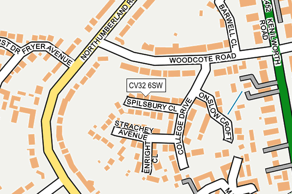 CV32 6SW map - OS OpenMap – Local (Ordnance Survey)