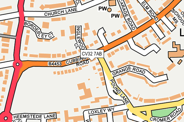 CV32 7AB map - OS OpenMap – Local (Ordnance Survey)