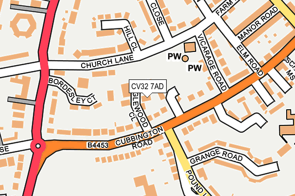 CV32 7AD map - OS OpenMap – Local (Ordnance Survey)