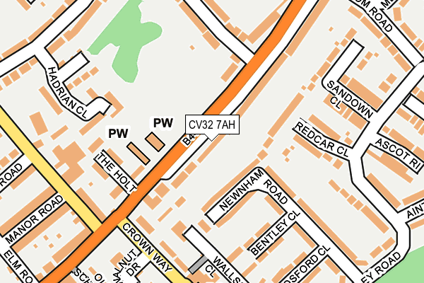 CV32 7AH map - OS OpenMap – Local (Ordnance Survey)