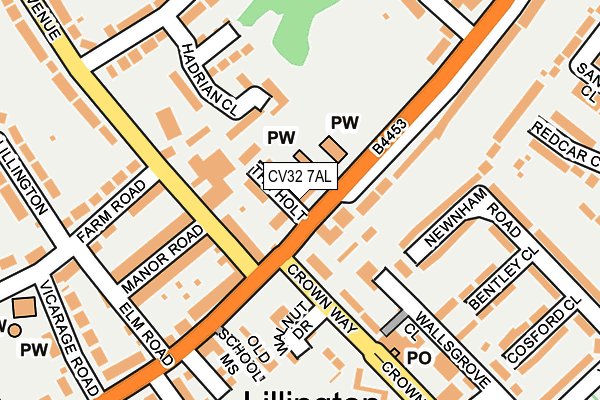 CV32 7AL map - OS OpenMap – Local (Ordnance Survey)