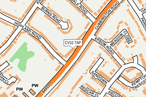 CV32 7AP map - OS OpenMap – Local (Ordnance Survey)