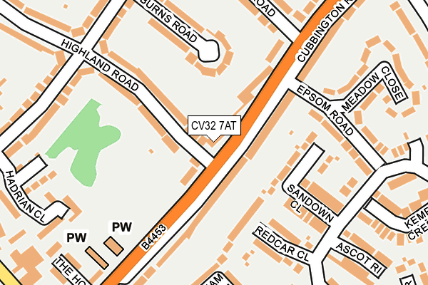 CV32 7AT map - OS OpenMap – Local (Ordnance Survey)