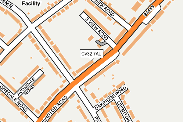 CV32 7AU map - OS OpenMap – Local (Ordnance Survey)