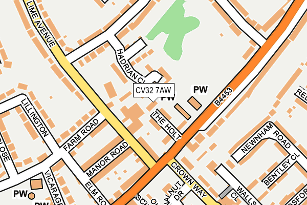 CV32 7AW map - OS OpenMap – Local (Ordnance Survey)