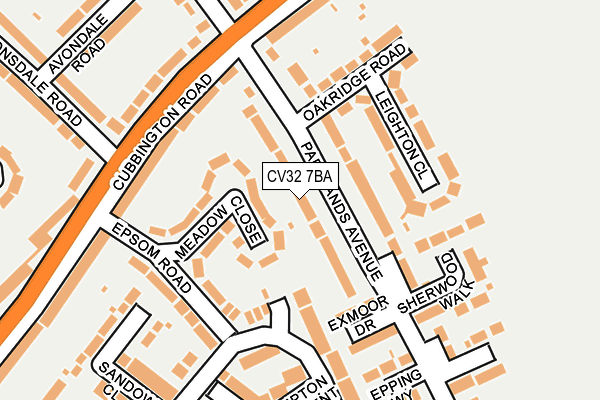 CV32 7BA map - OS OpenMap – Local (Ordnance Survey)