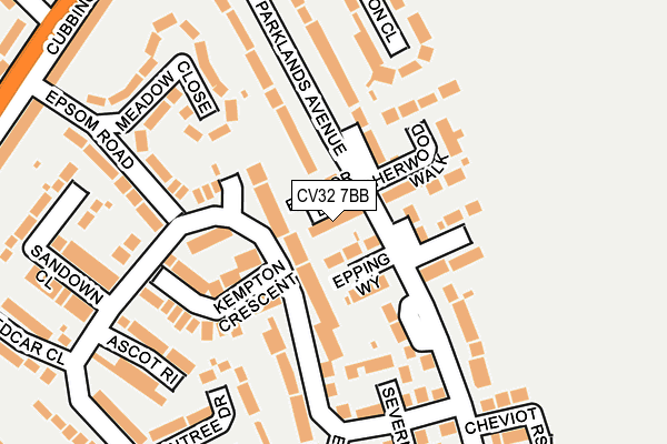 CV32 7BB map - OS OpenMap – Local (Ordnance Survey)