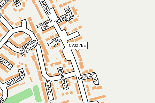 CV32 7BE map - OS OpenMap – Local (Ordnance Survey)