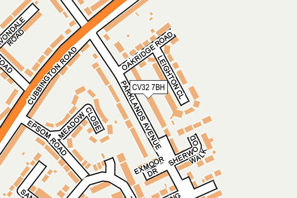 CV32 7BH map - OS OpenMap – Local (Ordnance Survey)