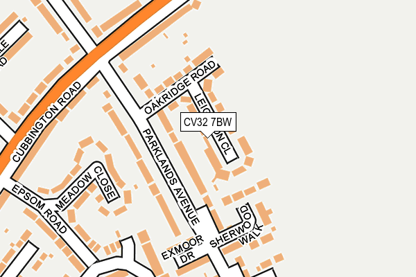 CV32 7BW map - OS OpenMap – Local (Ordnance Survey)