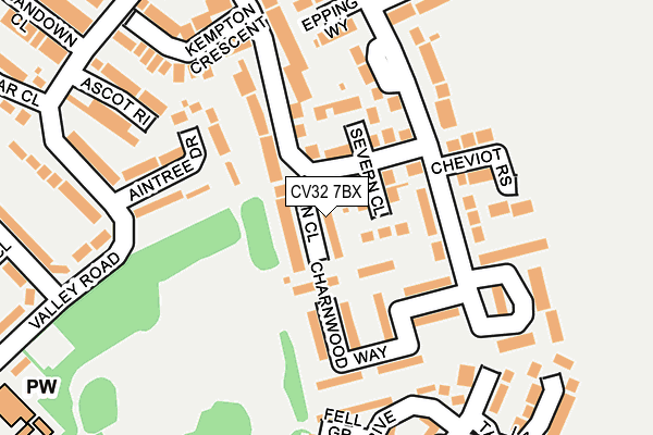CV32 7BX map - OS OpenMap – Local (Ordnance Survey)