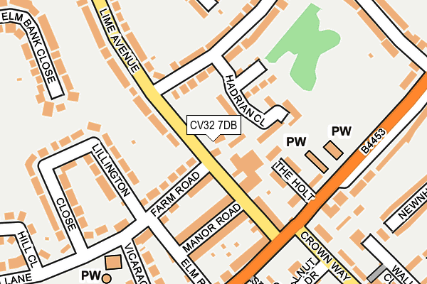 CV32 7DB map - OS OpenMap – Local (Ordnance Survey)
